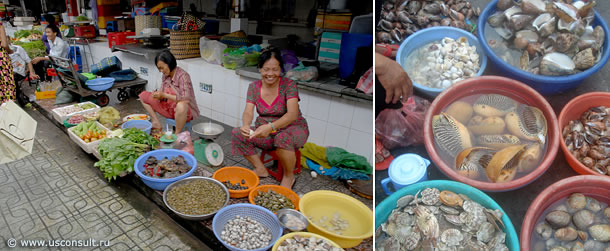 Рыбный рынок во Вьетнаме.
